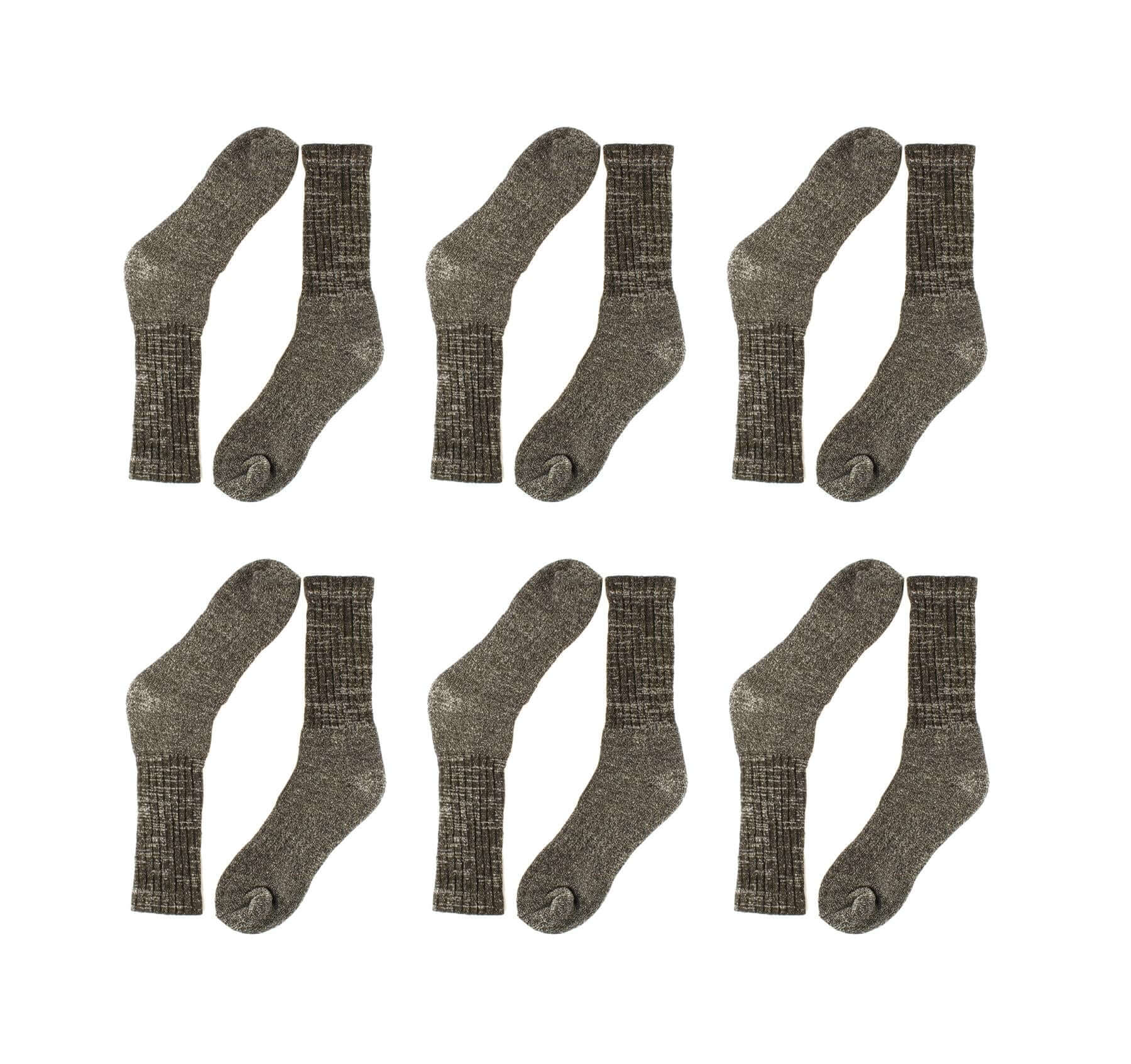 12 Pack Men's Thermal Merino Wool Work Boot Socks Reinforced Heel and Toe Warm Breathable for Hiking Winter Wear Moisture-Wicking Odor-Resistant by Sock Stack Socks