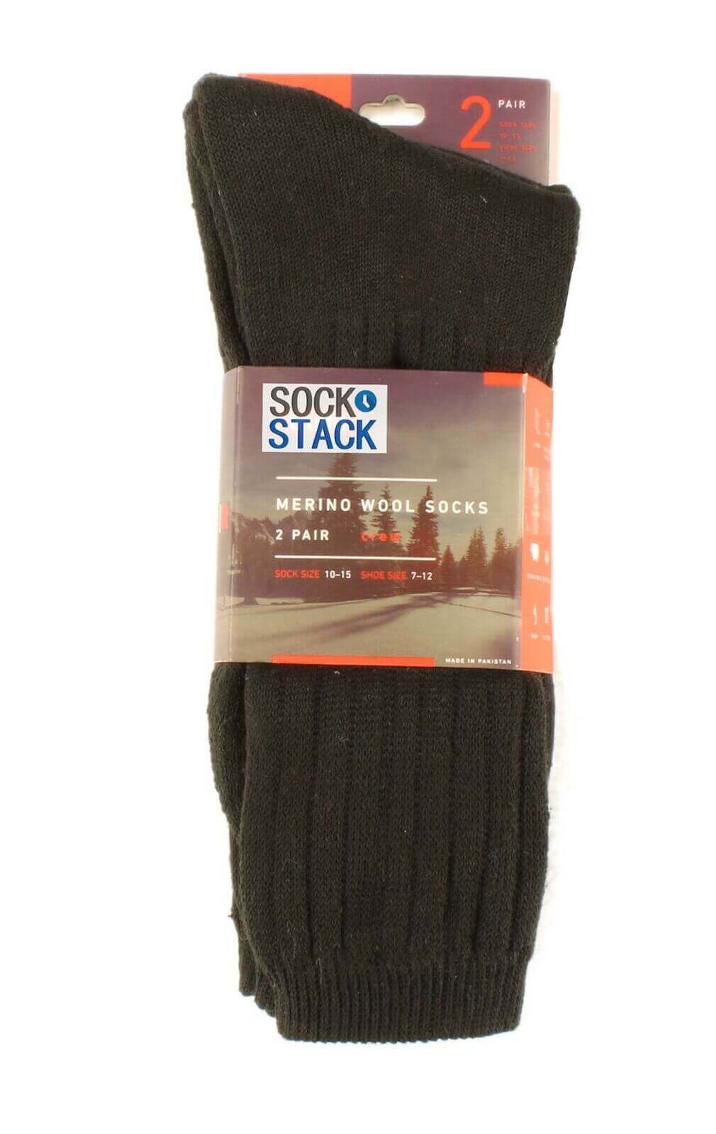 12 Pack Men's Thermal Merino Wool Work Boot Socks Reinforced Heel and Toe Warm Breathable for Hiking Winter Wear Moisture-Wicking Odor-Resistant by Sock Stack Socks