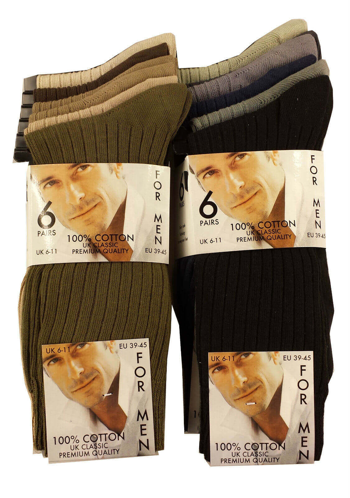 12 Pairs Men's 100 Cotton Moisture-Wicking Antibacterial Dress Work Socks Assorted Brown Black Comfortable All Day Wear Sustainable by Sock Stack ASSORTED / 6-11 Socks