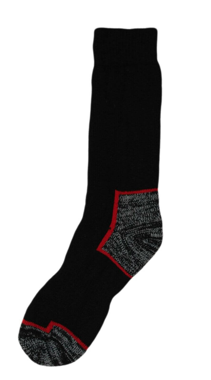 6 Pairs Mens Heavy Duty Work Socks Reinforced Heel and Toe Cushioned Anti-Blister Durable Construction Steel Toe Boot Sock UK 6-11 EUR 39-45 by Sock Stack ASSORTED / 6-11 Socks