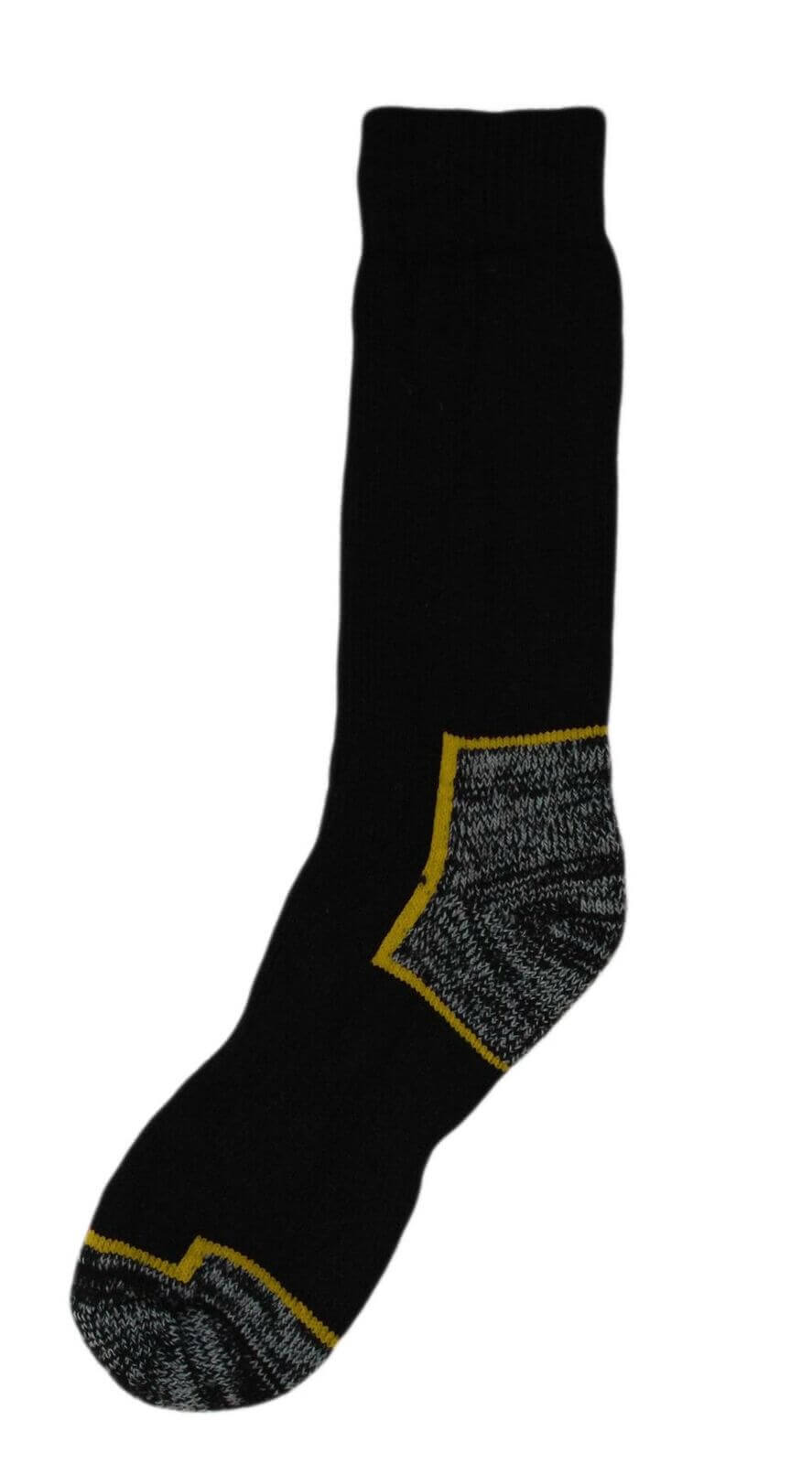 6 Pairs Mens Heavy Duty Work Socks Reinforced Heel and Toe Cushioned Anti-Blister Durable Construction Steel Toe Boot Sock UK 6-11 EUR 39-45 by Sock Stack ASSORTED / 6-11 Socks