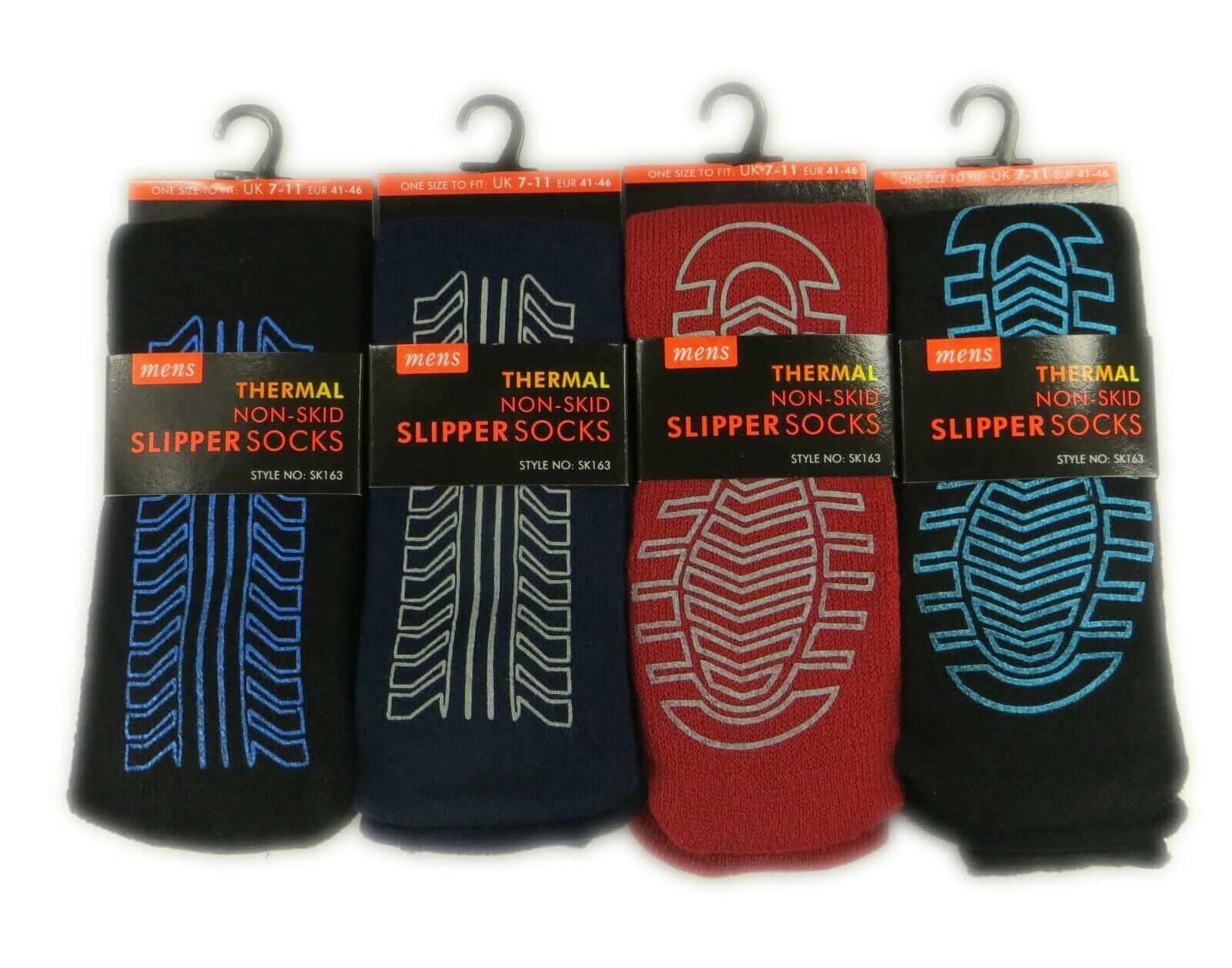 4 Pairs Of Men's Thermal Slipper Socks, Non-Skid Gripper Socks, Winter Gift  S163. Buy Now For £8.00.