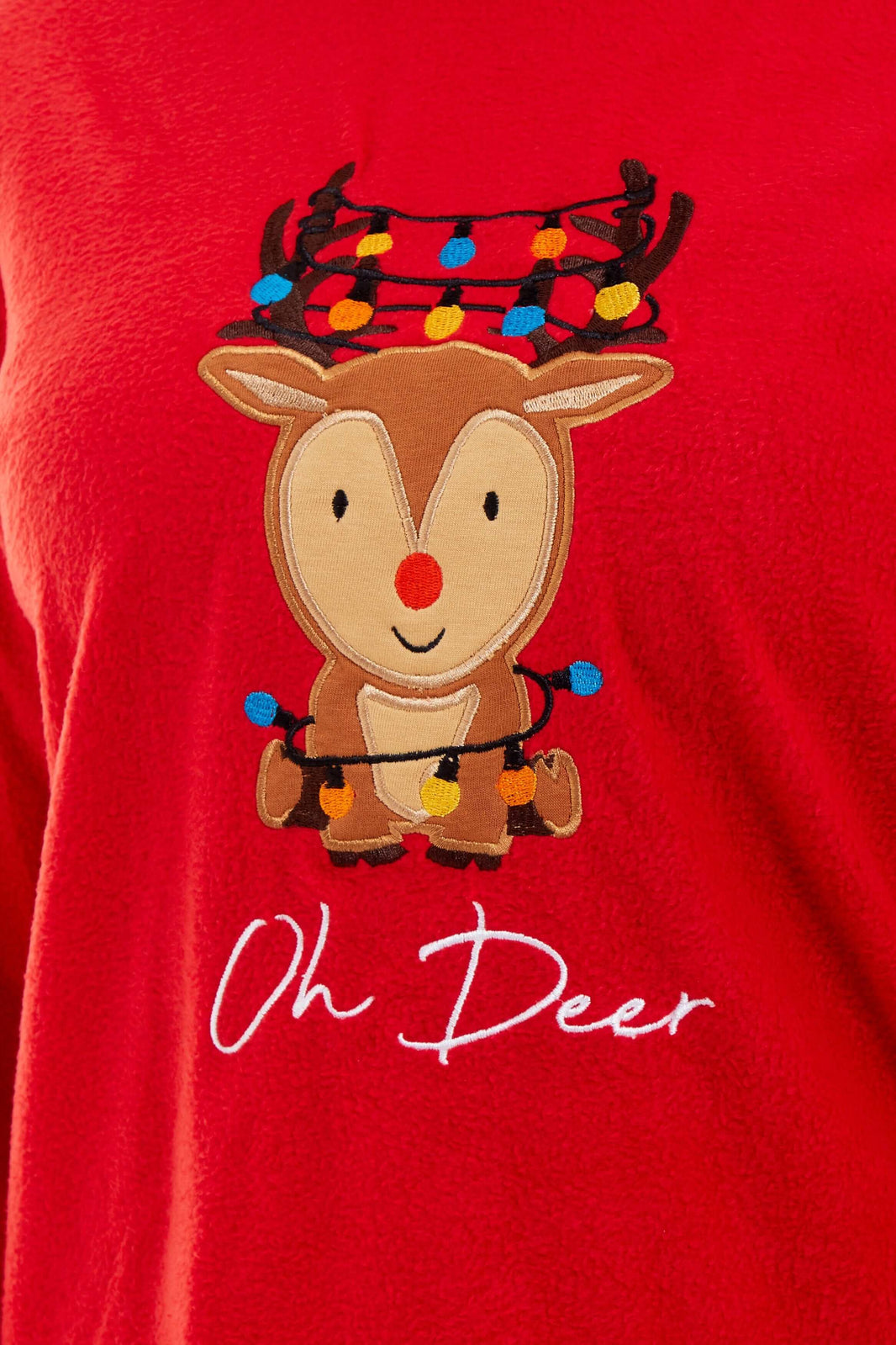 Women's Super Soft Reindeer Polar Fleece Pyjama Set Hooded Top Elasticated Pants Christmas Loungewear Winter Gift by Daisy Dreamer Pyjamas
