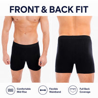 Sock Stack Men's Boxer Shorts 5 Pack Organic Cotton Stretch S-XXL