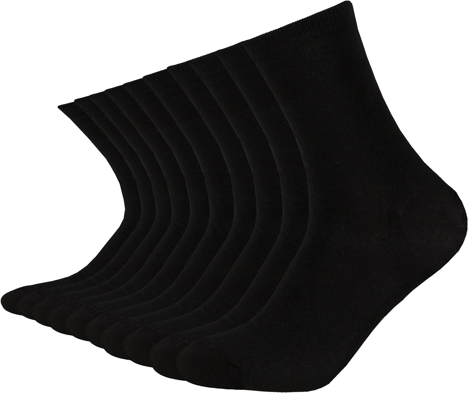 10 Pairs Women's Black Ankle Socks Breathable Super Soft Modal Cotton for Everyday Wear Size 4-8 Moisture-Wicking Durable by Sock Stack. Buy now for £8.00.
