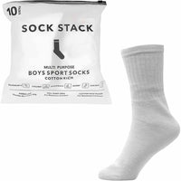 10 Pairs Kids Athletic Sport Socks Cushioned Breathable Durable for Running Hiking Football Boys Girls Anti-Blister Moisture-Wicking by Sock Stack Socks