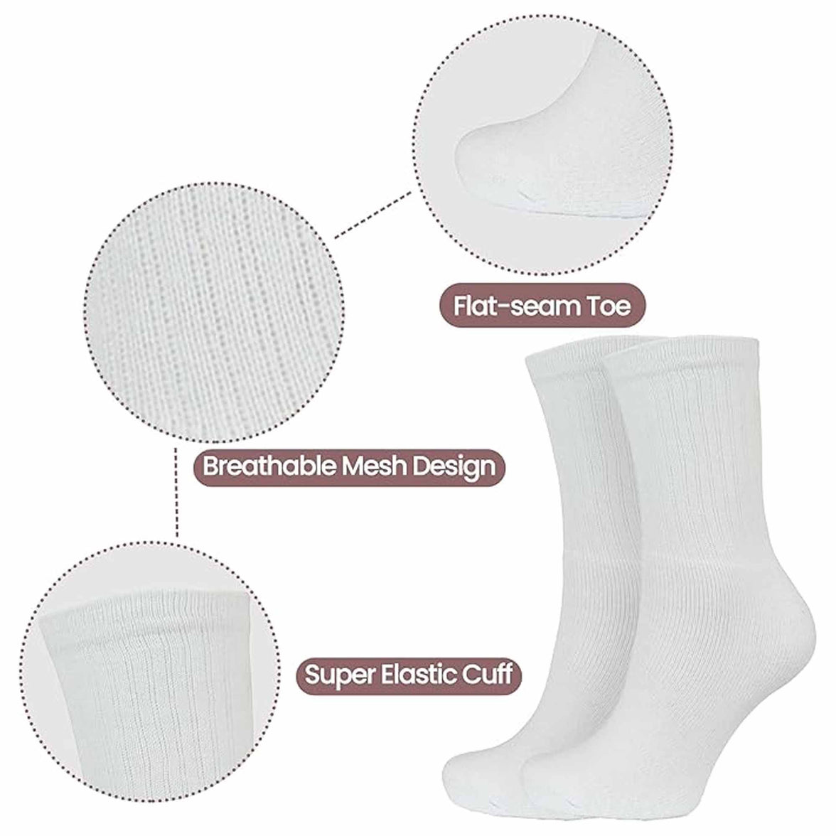 10 Pairs Kids Athletic Sport Socks Cushioned Breathable Durable for Running Hiking Football Boys Girls Anti-Blister Moisture-Wicking by Sock Stack Socks