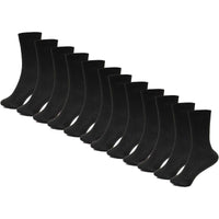 12 Pack Womens Thermal Winter Socks Extra Warm for Cold Weather High Insulation with 2.3 Tog Rating Perfect for Work Boots and Outdoor Activities by Heatwave Thermalwear BLACK / 4-7 Socks