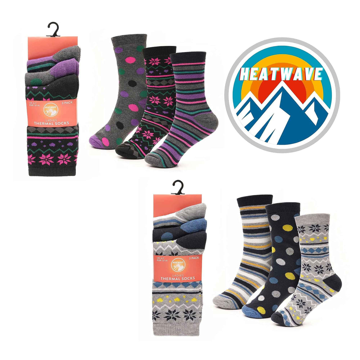 12 Pack Womens Thermal Winter Socks Extra Warm for Cold Weather High Insulation with 2.3 Tog Rating Perfect for Work Boots and Outdoor Activities by Heatwave Thermalwear Socks