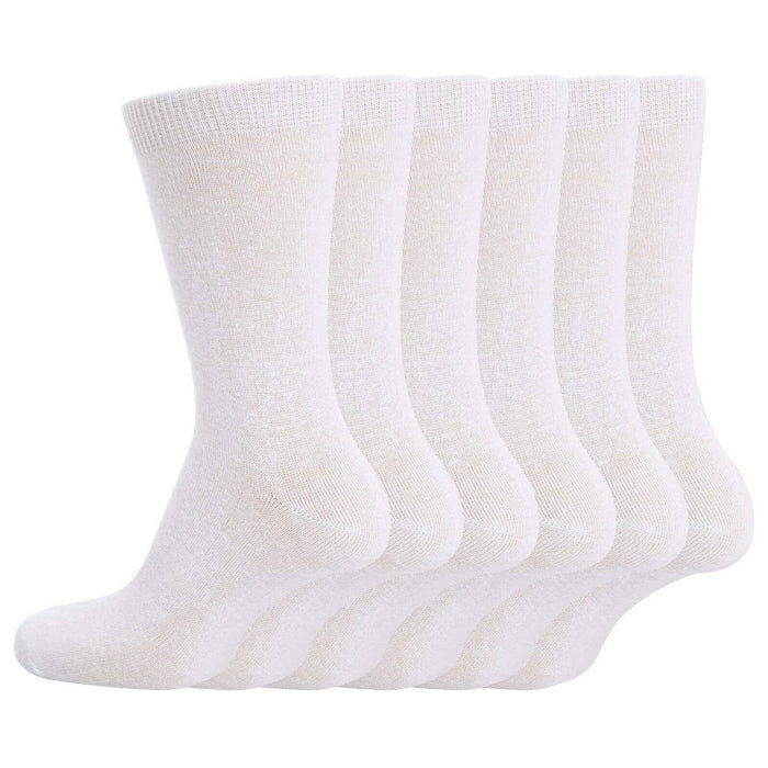12 Pairs Kids Cotton School Socks Breathable Durable Ankle Socks Boys Girls Uniform Navy Grey Black White Sizes 2 to 12 by Sock Stack WHITE / 6-8 Socks