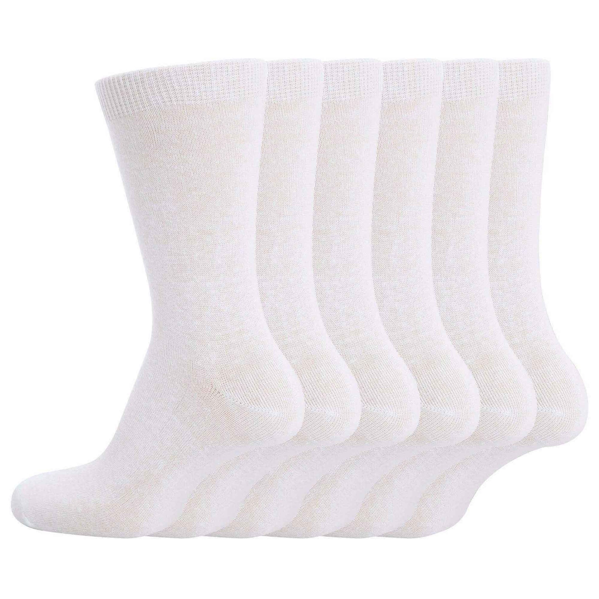 12 Pairs Kids Cotton School Socks Breathable Durable Ankle Socks Boys Girls Uniform Navy Grey Black White Sizes 2 to 12 by Sock Stack WHITE / 6-8 Socks