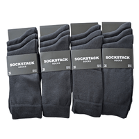 12 Pairs Men's Colourful Heel Toe Black Argyle Diamond Socks Comfort Fit Cotton Rich Durable Work Sock Ultra-Smooth Flat Toe Seam Comfortable School Business Wear UK 6-11 by Sock Stack Socks