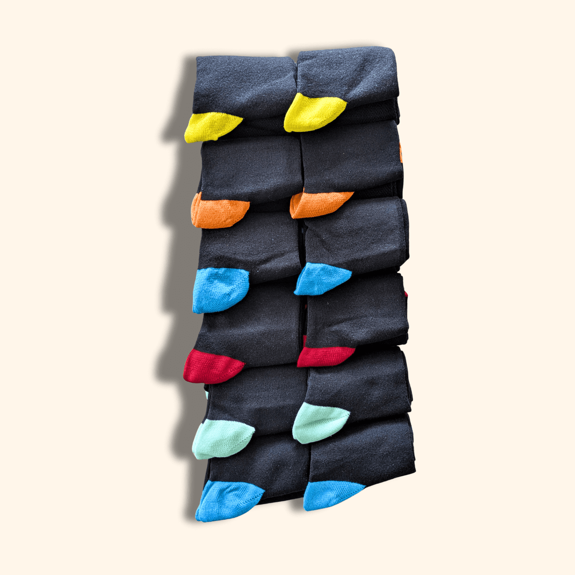 12 Pairs Men's Soft Cotton Colourful Heel Toe Black Argyle Diamond Easycare Comfortable Shoe Socks Flat Toe Seam Durable Work School Business Wear UK 6-11 by Sock Stack Socks