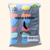 12 Pairs Men's Soft Cotton Colourful Heel Toe Black Argyle Diamond Easycare Comfortable Shoe Socks Flat Toe Seam Durable Work School Business Wear UK 6-11 by Sock Stack Socks