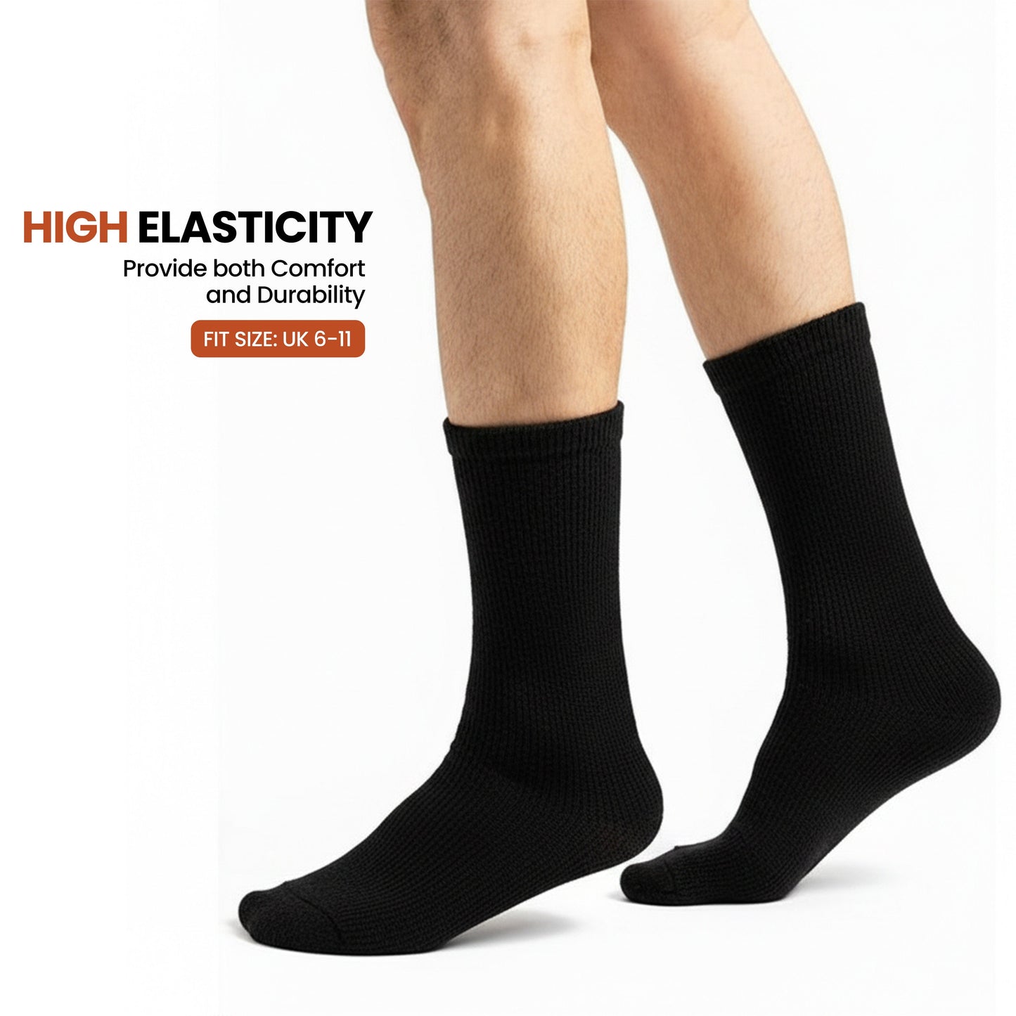 12 Pairs Men’s Thermal Socks Extra Warm Thick Winter Work Boot Socks Soft Outdoor Hiking Walking Black UK 6-11 by Heatwave Thermalwear BLACK Socks