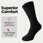 12 Pairs Men’s Thermal Socks Extra Warm Thick Winter Work Boot Socks Soft Outdoor Hiking Walking Black UK 6-11 by Heatwave Thermalwear BLACK Socks