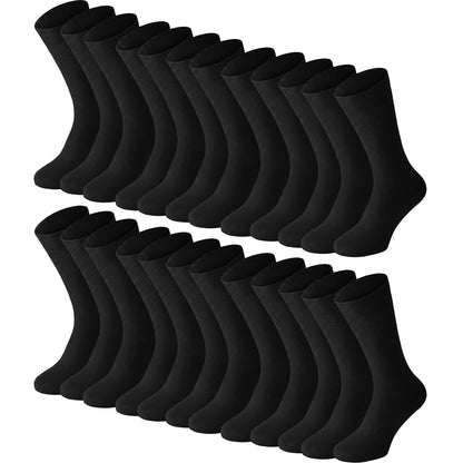 12 Pairs Men’s Thermal Socks Extra Warm Thick Winter Work Boot Socks Soft Outdoor Hiking Walking Black UK 6-11 by Heatwave Thermalwear BLACK Socks