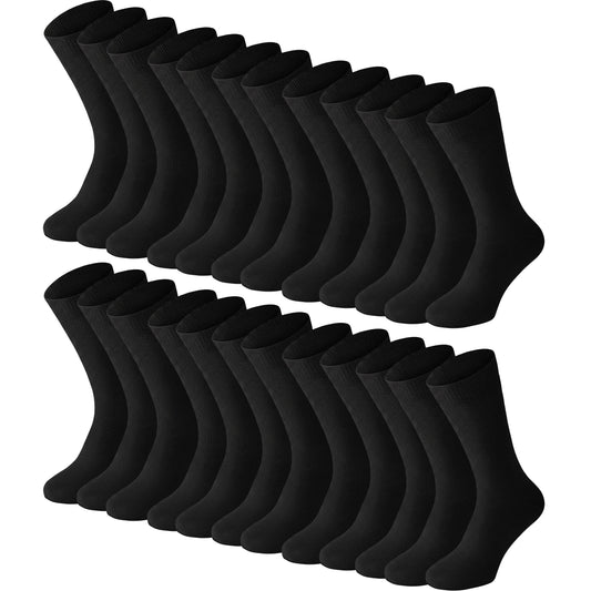 12 Pairs Men’s Thermal Socks Extra Warm Thick Winter Work Boot Socks Soft Outdoor Hiking Walking Black UK 6-11 by Heatwave Thermalwear BLACK Socks