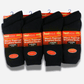 12 Pairs Mens Black Thermal Socks Warm Work Boot Socks Superior Insulation Cold Weather Double Brushed Advanced Knitting Technology Extra Warmth by Heatwave Thermalwear BLACK Socks