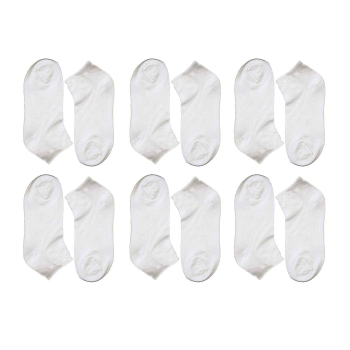 12 Pairs Mens Breathable Sport Trainer Socks with Arch Brace Support and Anti-Crimping Design for Running Gym Workouts Durable Cotton Blend White and Black Sizes UK 6-11 by Sock Stack WHITE / 6-11 Socks