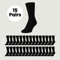 15 Pairs Mens Cotton Rich Performance Sport Socks Outdoor Athletics Running Hiking Football Black Grey White Sock Cushioned Anti-Blister Moisture-Wicking Breathable Comfortable UK 6-11 by Sock Stack Socks