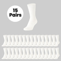 15 Pairs Mens Cotton Rich Performance Sport Socks Outdoor Athletics Running Hiking Football Black Grey White Sock Cushioned Anti-Blister Moisture-Wicking Breathable Comfortable UK 6-11 by Sock Stack Socks