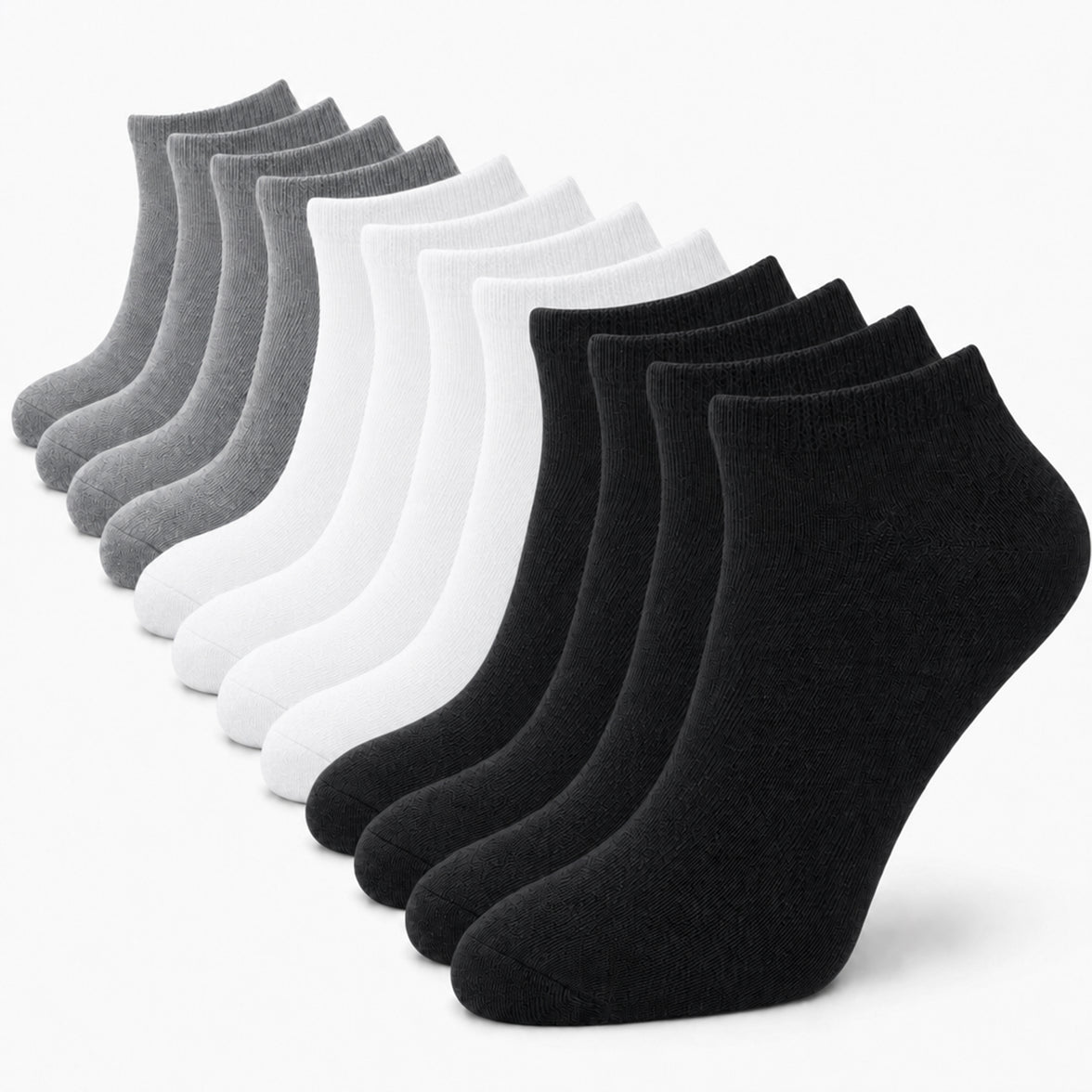 Sock Stack Womens Trainer Socks 6 or 12 Pairs Cotton Rich Ankle Socks