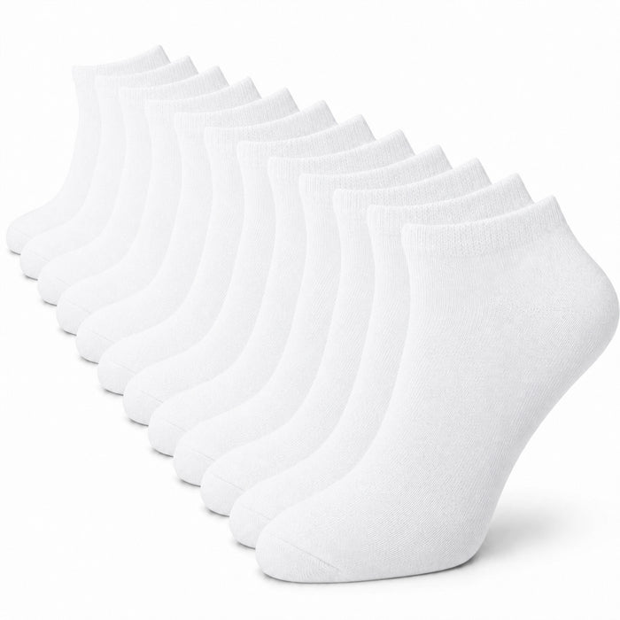 Sock Stack Mens Trainer Socks 12 Pairs Breathable Cotton Blend Arch Support Anti Crimping