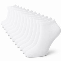Sock Stack Mens Trainer Socks 12 Pairs Breathable Cotton Blend Arch Support Anti Crimping