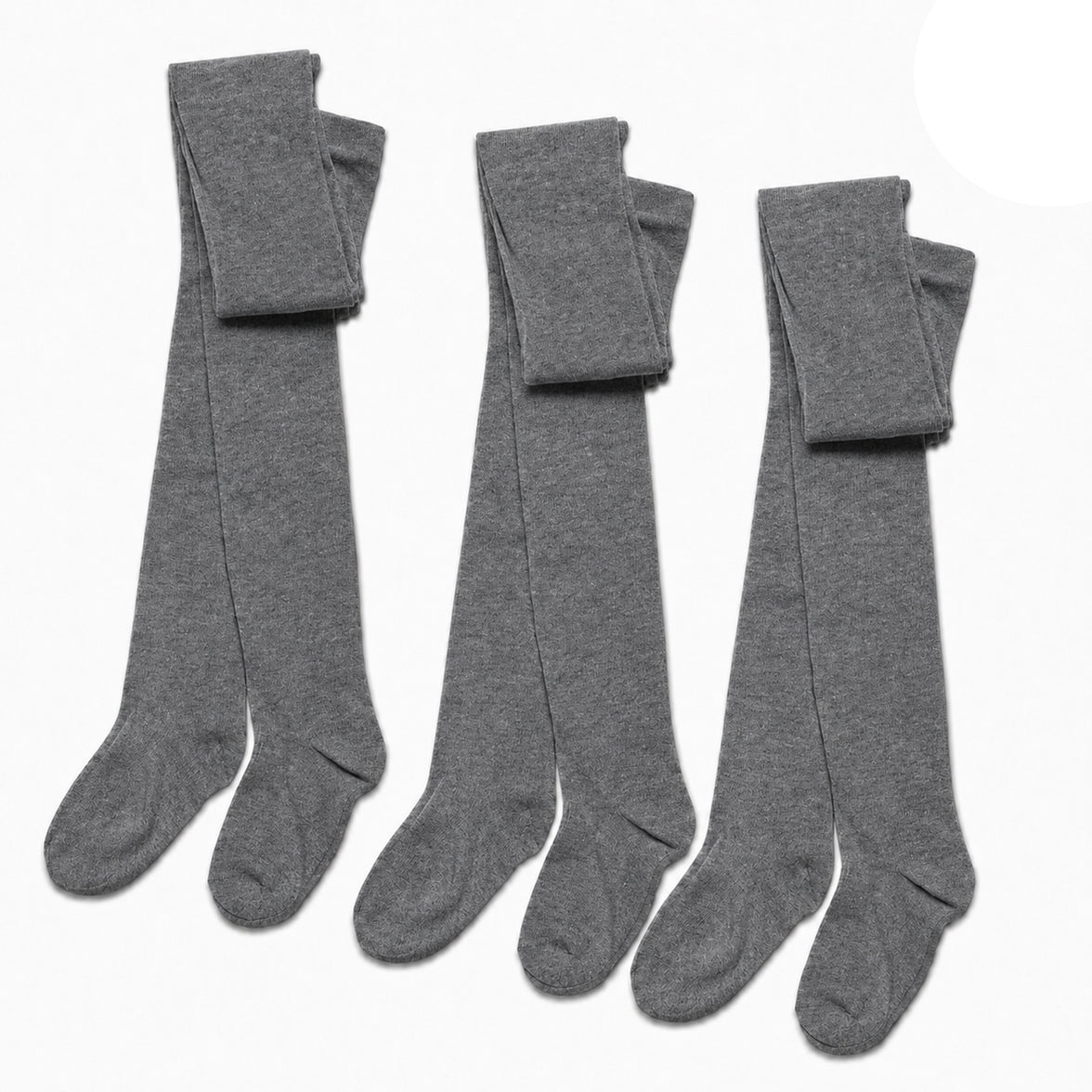 Sock Stack Girls Cotton Lycra Tights 3 Pairs Cotton Rich Back To School Uniform Reinforced Heel Toe Multipack Value