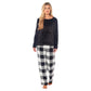 Women's Buffalo Check Fleece Pyjamas Set Long Sleeve Top and Bottoms Warm Nightwear Stylish Loungewear Multiple Sizes Available by Daisy Dreamer. Buy now for £15.00.
