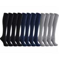 Sock Stack Damen Thermo-Kniestrümpfe bis zum Stiefel, 12 Paar, dick, warm, gepolstert, lange Wintersocken, Einheitsgröße