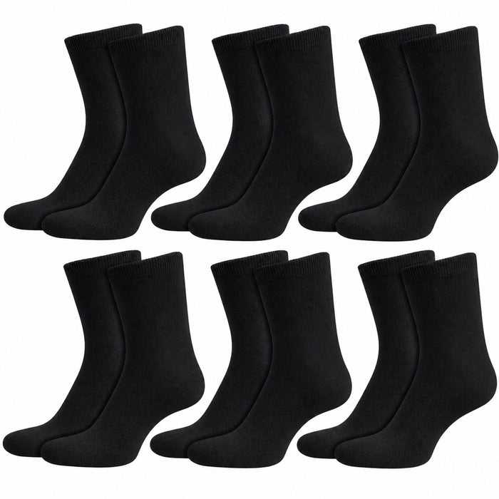 Sock Stack 6 Pairs Kids Cotton Rich School Socks Ankle Breathable Durable Uniform Unisex