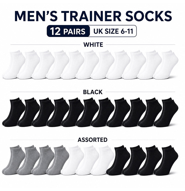 Sock Stack男士训练袜12双装 透气棉混纺 支撑足弓 防止卷边
