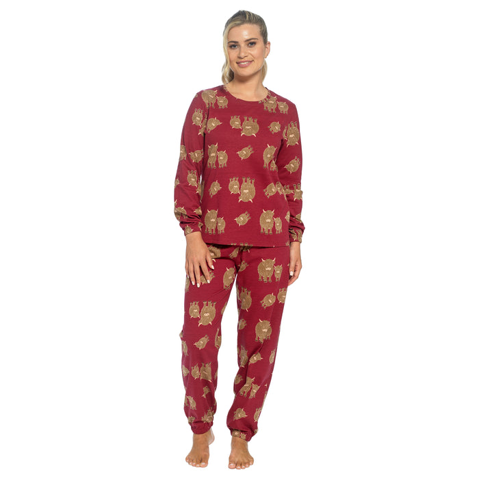 Conjunto de pijama de algodón para mujer Daisy Dreamer con pantalones elásticos estampados Súper suave y cómodo para dormir