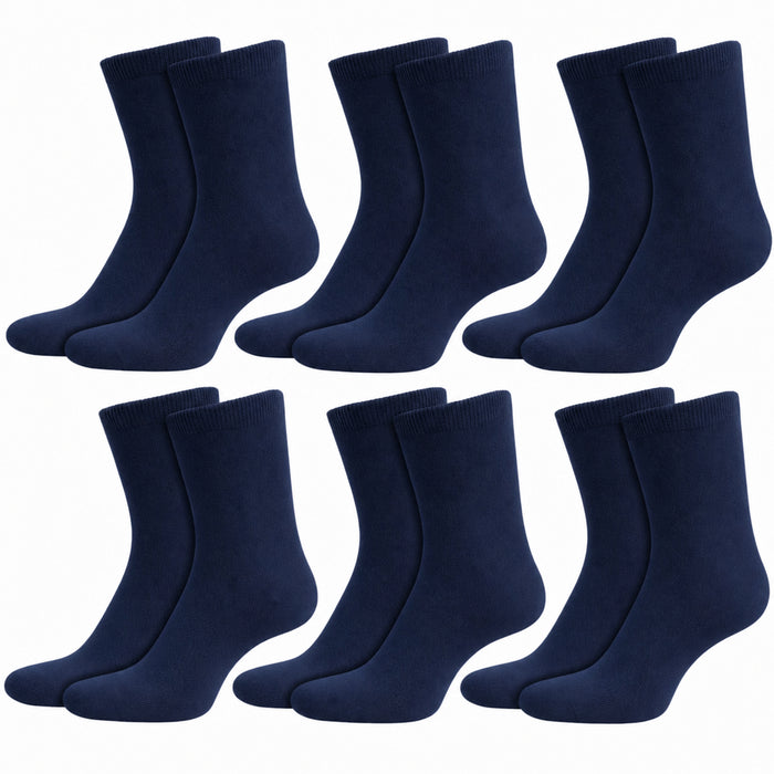 Sock Stack 6 Pairs Kids Cotton Rich School Socks Ankle Breathable Durable Uniform Unisex