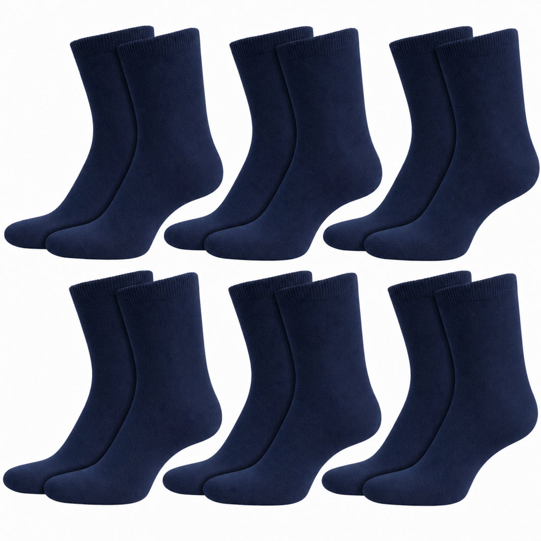 Sock Stack 6双儿童棉质丰富学校袜 踝袜 透气耐用 校服 男女通用
