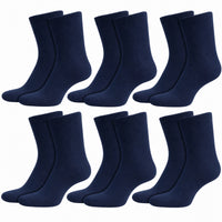 Sock Stack 6 Pairs Kids Cotton Rich School Socks Ankle Breathable Durable Uniform Unisex