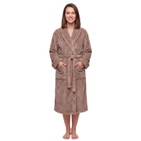 Daisy Dreamer Women's Hooded Fleece Dressing Gown Super Soft Warm Cosy Bathrobe One Size UK Ladies Robe