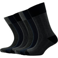 Sock Stack メンズ用糖尿病対応ノンエラスティック・ゆったりフィットソックス シェブロン柄 6足セット サイズ6～11 綿素材 快適なカフス 通気性 毎日使い