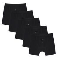 Sock Stack Men's Cotton Button Fly Boxer Shorts Pack Of 5 Breathable Stretch Gym Sports