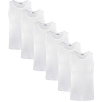 Sock Stack Kinder Baumwoll-Unterhemden Jungen Mädchen 6er-Pack Schulalter 2-13 Jahre