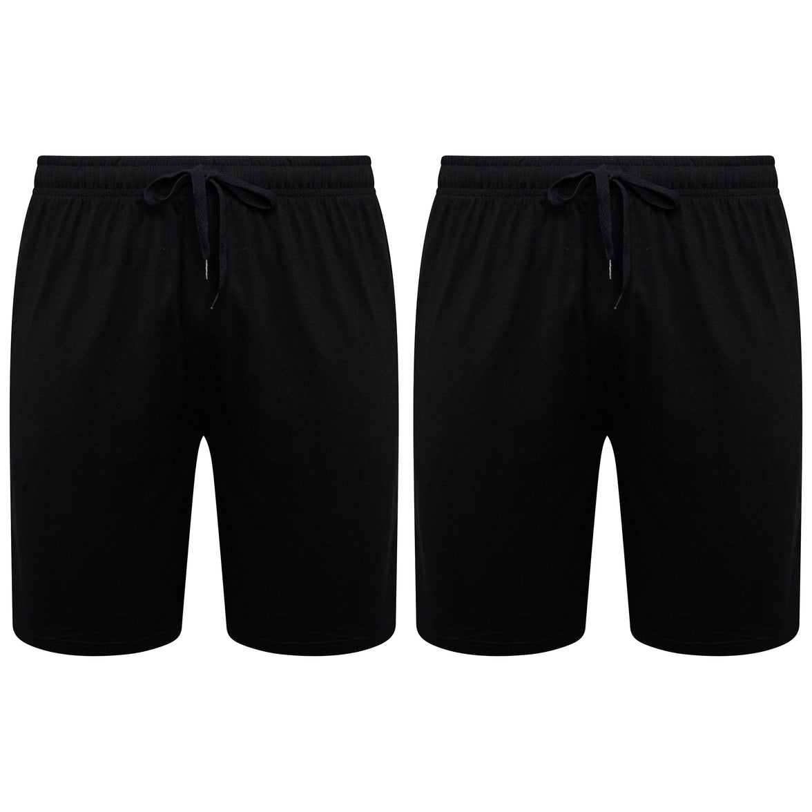 Sock Stack Men's Cotton Lounge Shorts Stretchable 2 Pack Black Navy Grey Durable