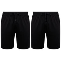 Sock Stack Men's Cotton Lounge Shorts Stretchable 2 Pack Black Navy Grey Durable