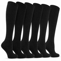 Sock Stack Damen Thermo-Kniestrümpfe für Stiefel, 6 Paar, dick, warm, gepolstert, lange Wintersocken, Einheitsgröße