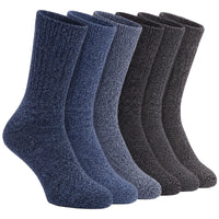 Sock Stack メンズ用糖尿病対応 ノンエラスティック ゆったりグリップソックス 千鳥格子 6足組 サイズ6～11 コットン製 快適な履き口 通気性 毎日使いに最適