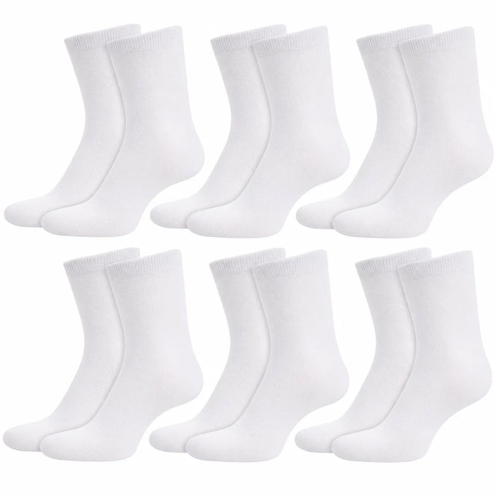Sock Stack 6 Pairs Kids Cotton Rich School Socks Ankle Breathable Durable Uniform Unisex