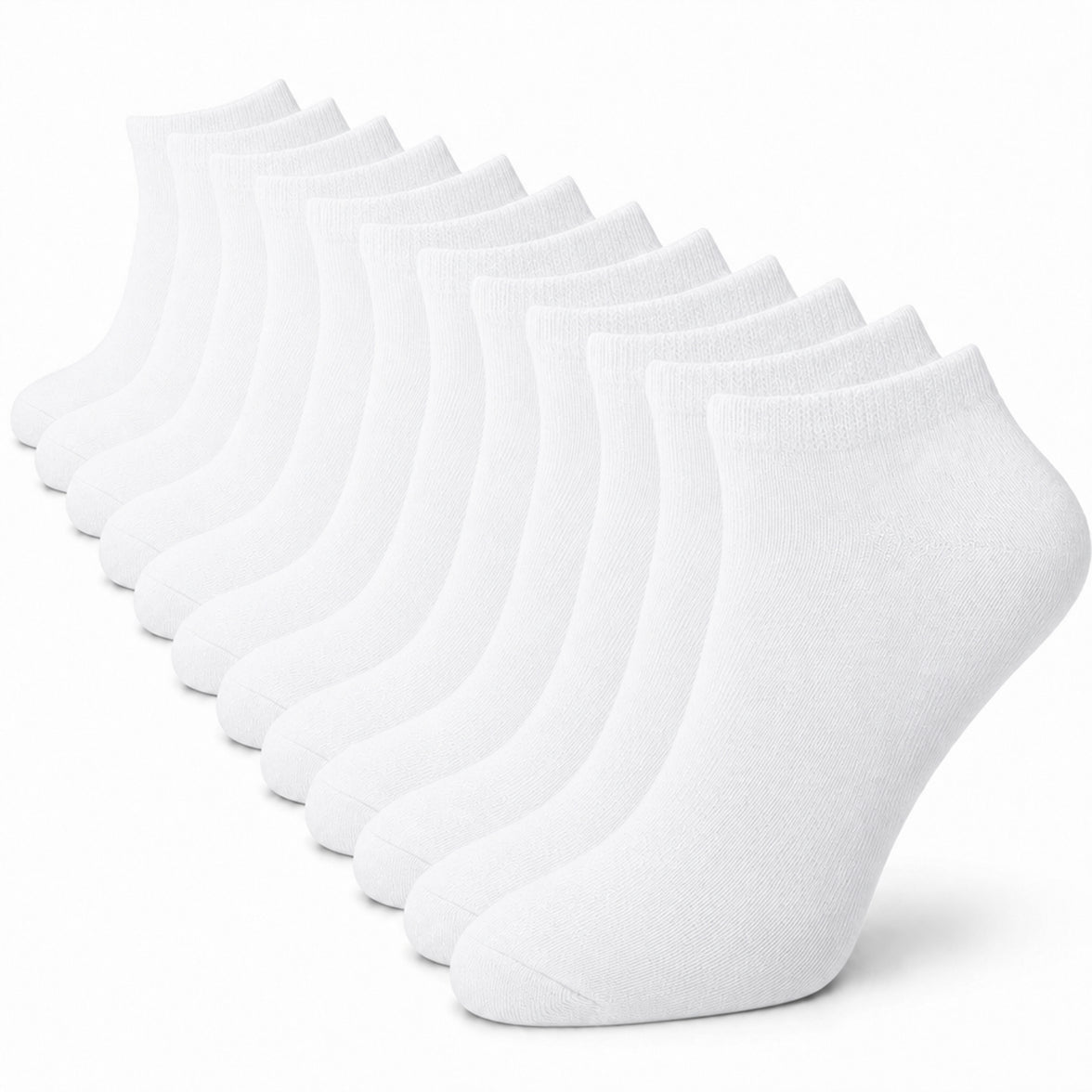 Sock Stack Womens Trainer Socks 6 or 12 Pairs Cotton Rich Ankle Socks