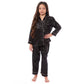 Girls Long Sleeve Satin Silk Pyjama Set Comfortable Button-Down Sleepwear in Black Pink Grey Sizes 5-14 YRS by Daisy Dreamer. Buy now for £14.00.