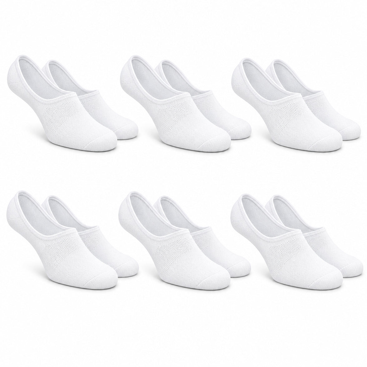 Sock Stack Women's No Show Trainer Socks 6 Pairs Low Cut Non-Slip Heel Grip UK 4-8